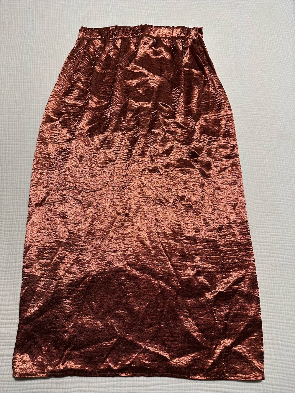 PUBLIK Rust Lace Detail Maxi Skirt
